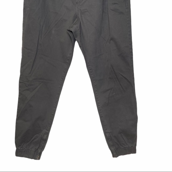 Tainted Denim Men Grey Stretch Pockets Elastic Tie Waist Joggers Jeans S… - Picture 4 of 8